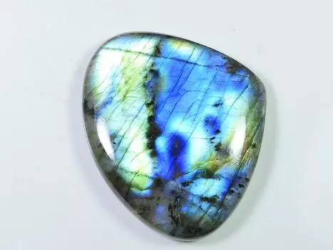39X44MM AAA Rainbow Labradorite Pear Cabochon Crystal Loose Gemstone 97Cts. SK-1542