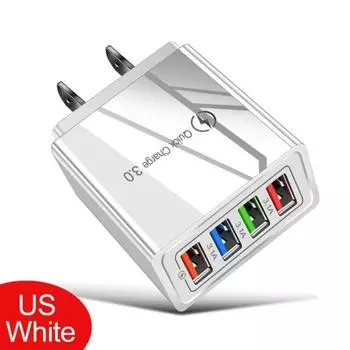 3.1A 4 порта EU/US Plug USB зарядное устройство для быстрой зарядки QC 3.0 зарядное устройство для телефона iPhone Samsung Xiaomi зарядный адаптер 1