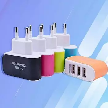 3.1A тройной USB-порт для домашнего путешествия адаптер переменного тока для вилки ЕС и США с индикатором US Plug