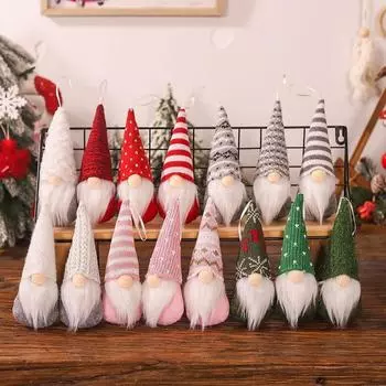 3/1PC Faceless Doll Knitted Hat Gnome Doll Gifts Xmas Merry Christmas Decorations For Home Dwarf Rudolph Doll New Year Ornaments 15X6X4cm