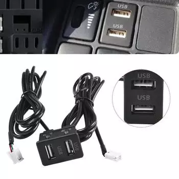 3.4*2.2см USB-разъем ABS черный прямая установка