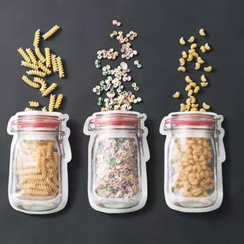 3/4 шт., самоклеящаяся сумка в форме бутылки для печенья, морозильная камера, контейнер для хранения 3Pcs L