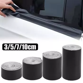 3/5/7/10 см глянцевый черный винил автомобильные наклейки гибкая пленка ПВХ авто украшение на окно наклейка для салона автомобиля капот стойка крыши 10M