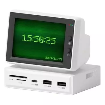 3,5-дюймовый IPS USB-экран с USB-C-концентратором AIDA64 PC CPU RAM HDD Мониторинг данных Электронный альбом