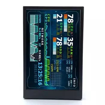 3,5-дюймовый монитор с экраном 320x480 AIDA64, дополнительный экран, 2 порта Usb-C, H35PRO для компьютера Raspberry Pi, корпус ITX для ПК