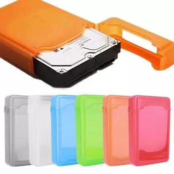 3,5-дюймовый IDE SATA HDD Caddy Case пылезащитный пластиковый портативный защитный чехол для жесткого диска противоударный чехол для жесткого диска многоцветный зелёный