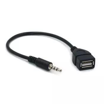 3,5 мм 1/8 дюйма AUX аудио штекер папа на USB 2.0 мама OTG адаптер конвертер кабель для воспроизведения музыки с U-диска в автомобиле