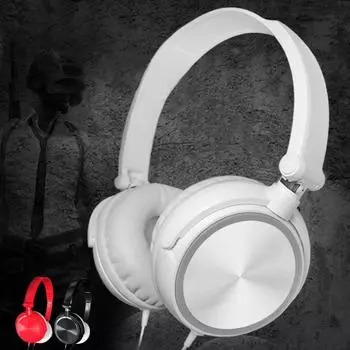 3,5 мм проводные наушники, гарнитуры с басом, Hi-Fi звуком, музыкальные стереонаушники, гибкая регулируемая гарнитура с микрофоном для смартфонов белый