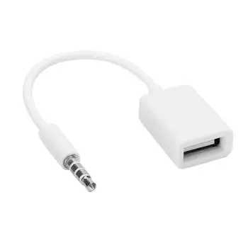 3,5 мм штекер Jack to USB Female AUX аудио кабель конвертер адаптер шнур