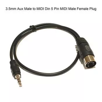 3,5 мм стерео разъем аудио кабель Aux папа на Midi Din 5 Pin Midi папа мама штекер