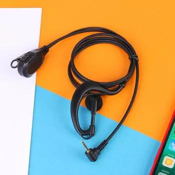 * 3.5mm 1Pin Earphone Earpiece with PTT Mic for ICOM YAESU Radio