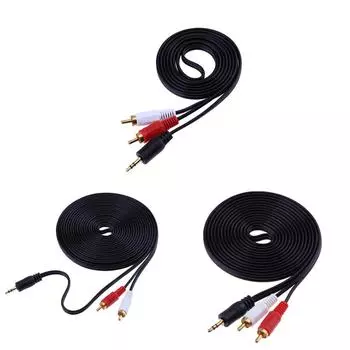 3.5mm Audio Cable Connector Universal Audio Video Cable for Computer Television 1.5m