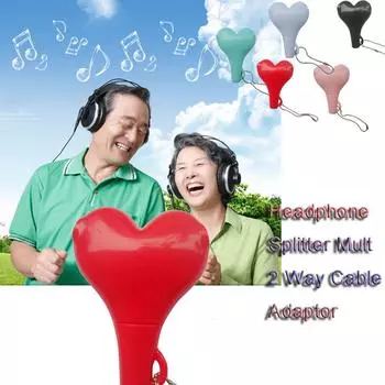 3.5MM Headphone Splitter Multi Port Converter 2 Way Cable Adaptor зелёный