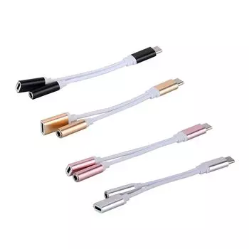 3.5mm Jack Usb C Cable Digital Cables Aux Cable Audio Cables Type C to 3.5mm Cable Audio Cable чёрный