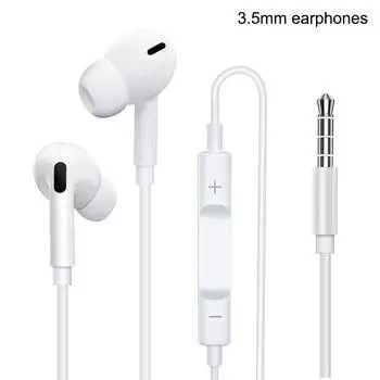 3.5mm Wired Earphones Suitable for In Ear Headphones AVE 3.5mm earphone белый