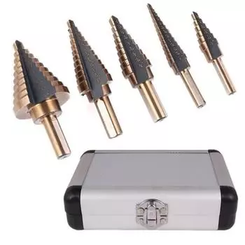 3/5Pcs Hss Cobalt Multiple Hole 50 Sizes Step Drill Bit Set Tools 3pcs