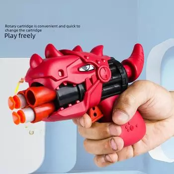 3-6 лет дети мягкая игрушка пуля динозавр ручной пистолет левое колесо запуск присоска взрывной игрушечный пистолет мальчики девочки