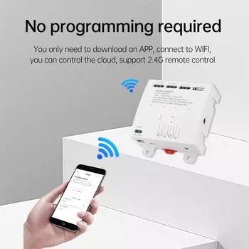 3-х 4-х канальный смарт-модуль реле Wifi2.4GHz+ Bluetooth AC90-265V 10A не требуется программирование пульт дистанционного управления реле переключатель с корпусом 3 Way