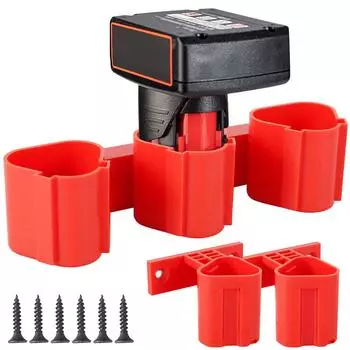 3 in 1 Battery Storage Fixed Bracket Wall Mounted Battery Holder For Li-ion Battery Sturdy Battery Rack Hanger for Garage one set
