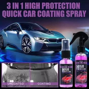3 In 1 Fortify Quick High Quick Car Coat Wax Spray Coating Ceramic Polish Polish Spray Car Coat Hydrophobic A8g2