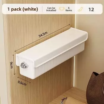 3 In 1 Wall-mounted Underwear and Socks Storage Box for Home Use To Hang and Organize Underwear 1PCS белый