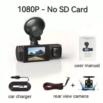 3-канальная видеокамера для приборной панели WIFI CAR DVR 1080P 3-объективная видеокамера для приборной панели внутри автомобиля Трехсторонняя камера Черный ящик Регистратор Видеорегистратор Видеокамера Only 3 Channel Dash Cam