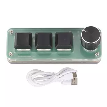 3-клавишная маленькая клавиатура многофункциональная с подсветкой RGB USB механическая клавиатура с ручкой для самостоятельного изготовления
