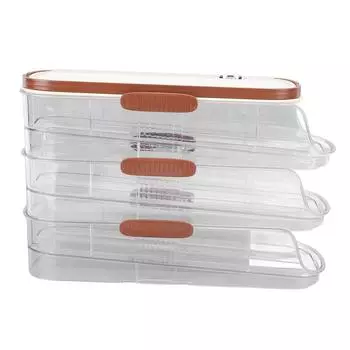 3 Layer Automatic Rolling Egg Storage Box Egg Organizer Egg Storage Container with Lid for