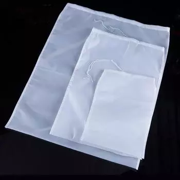 3 пакета Nut Milk Bag Коммерческий многоразовый пакет для миндального молока Фильтр из мелкой нейлоновой марли Фильтр для кофе холодного заваривания 300 ячеек