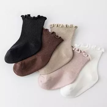 3 пары/лот, новые однотонные детские носки для мальчиков и девочек S:0-6month чёрный