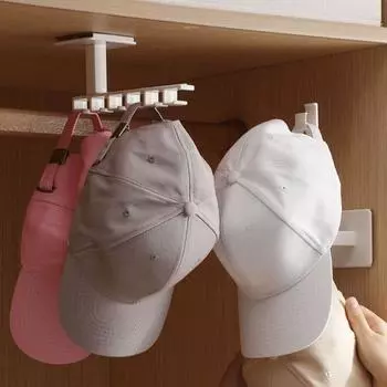3 pcs L-Shape Coats Hats Hooks 6 Grids Punch-Free Hook Modern Wall Mounted Hanger Door белый