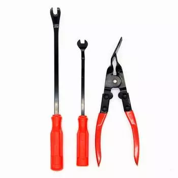 3 Pcs/Set Car Door Trim Rivets Clips Plier & Fastener Remover Puller Tool Combo