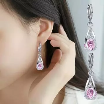 3 Pcs/Set Lady Earrings Lightweight Shiny Faux Crystal Exquisite Women Necklace for Gift шампанского