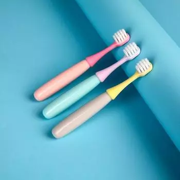 3 шт. Детская зубная щетка с мягким мехом для детей 2-5 лет, зубная щетка для чистки зубов, разноцветные детские инструменты для ухода за полостью рта