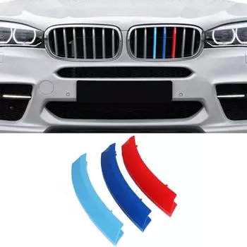 3 шт. для BMW E71 E72 F16 G06 X6 Series 2008-накладка на переднюю решетку автомобиля, накладка на бампер, полоски, наклейки, автомобильные товары E71 E72 (12-14)