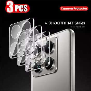 3 шт. для Xiaomi 14T/ 14T Pro HD прозрачный двухслойный объектив камеры закаленное стекло защитный чехол для Xiaomi Mi14T Mi 14T 14TPro крышка For Xiaomi 14T Pro белый
