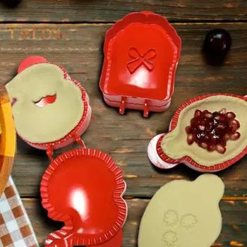 3 шт. Формочки для ручных пирогов для выпечки Тесто Пресс Мини Карманные формы для пирогов Осень День благодарения Ручной пресс для пирогов Формы для изготовления подарочных коробок на Хэллоуин Санта-Клауса Форма для выпечки красный