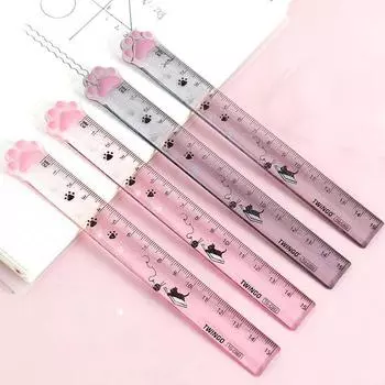 3 шт. Kawaii звезда/морковь/меч прямая линейка милые прозрачные линейки студенческие канцелярские принадлежности измерительные инструменты для рисования офисные школьные принадлежности Random star