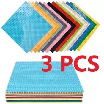 3 шт. классические опорные плиты, блоки 32x32, 32x16 точек, строительные опорные плиты, кирпичи в сборе, городская дорога, MOC Friends, городские игрушки