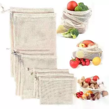 3 шт./компл. многоразовые сетчатые пакеты для продуктов, моющиеся сетчатые пакеты из полиэстера премиум-класса для овощей, фруктов, игрушек 28*20