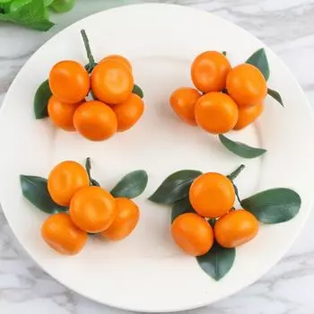 3 шт. поддельные мини мандарины апельсин искусственные фрукты имитация поддельные реалистичные для домашней вечеринки на кухне