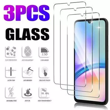 3 шт. полностью закаленное стекло для Samsung Galaxy A51 A52 A53 A54 A55 A14 A15 A12 A34 A35 S20 S21 S23 FE защитная стеклянная пленка A15 5G