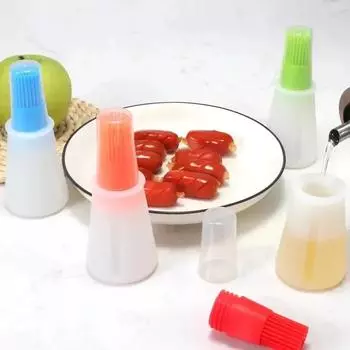 3 шт. силиконовая щетка для бутылок с маслом для барбекю с плоским дном, легко моется, подходит для всех видов кухонной утвари, кухонных принадлежностей, инструментов для барбекю