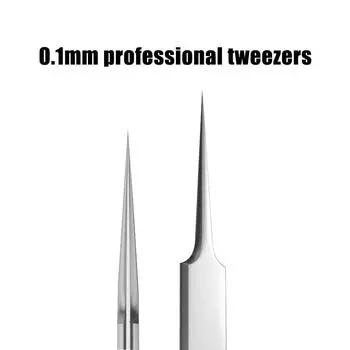 3 шт. ультратонкие пинцеты No 5 Cell Pimples Black Head Clip Tweezers для салонов красоты, специальные инструменты для выскабливания и закрытия артефактов, иглы для акне 3pcs&11.4cm