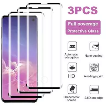 3 шт. закаленное стекло для Samsung Galaxy S23 S22 S21 Plus S20 Fe S24 Ultra защитное стекло для экрана Samsung Glass Note 8 чистый