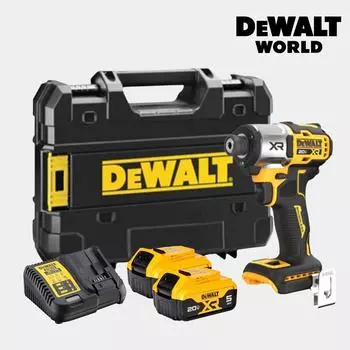 3-скоростная аккумуляторная ударная дрель DeWalt 20 В MAX DCF845P2, комплект из 2 батареек