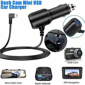 3-Types DVR Charging Cable Dash Cam Cars Charger USB Cable Micro USB Power Cord Supply Cars Charger For DVR Cameras GPS