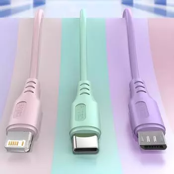 3 в 1 6A USB-кабель для быстрой зарядки iPhone 14 13 12 11 Pro Max Xiaomi Samaung телефонный зарядный шнур жидкий силиконовый кабель для передачи данных зелёный
