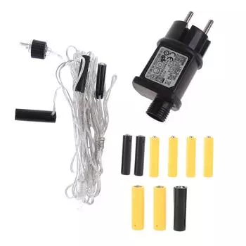 3-в-1 AA Battery Eliminators Адаптер питания для светодиодной лампы/игрушки/вентилятора/камеры Сменные батарейки LR6/AA EU