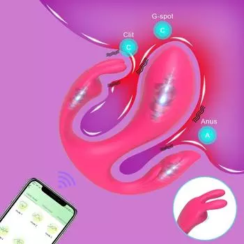 3 в 1 Bluetooth APP Управление Вибратор для женщин Стимулятор клитора G Spot Фаллоимитатор Анальная пробка Секс-игрушки Женская пара Товары для взрослых